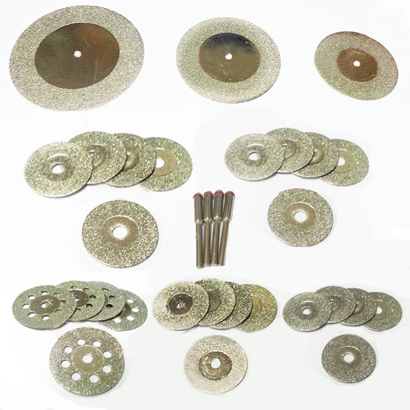 Diamante Rebolo Bit para Disco de Corte Acessórios Dremel Mini Conjunto de Lâminas de Serra Ferramenta Rotativa Moagem Pedra de Polimento