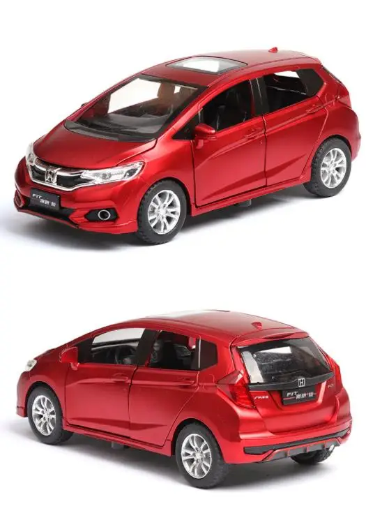 1:32 alloy pull back car models,high simulation Honda Fit,metal diecasts,pull back &flashing & musical,free shipping