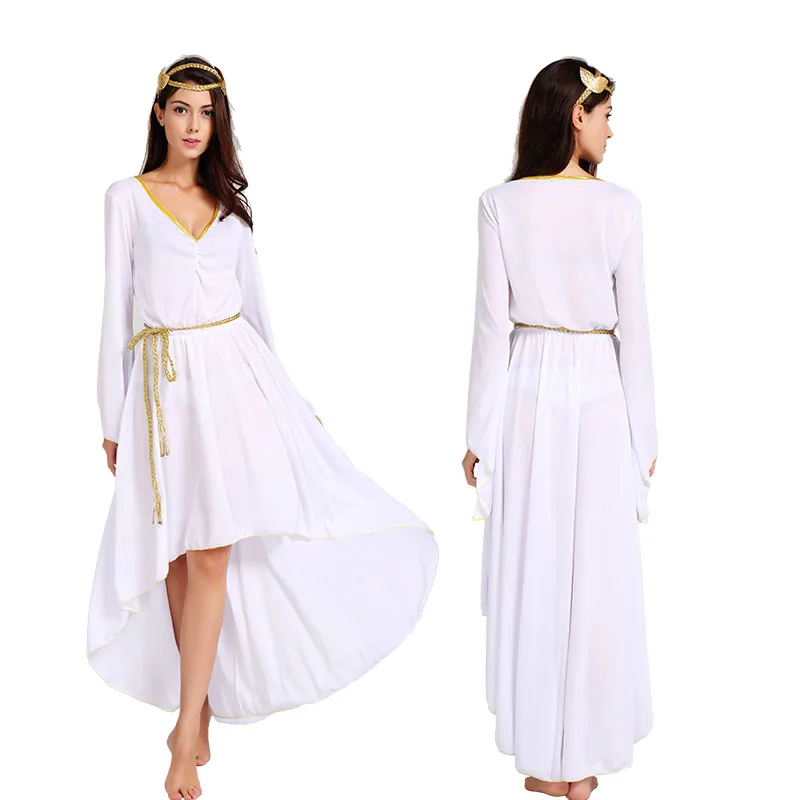 Women Men Ancient Greece Angle Cosplay Costume Family Party Adults Carnival  Costumes Dress  Purim Halloween Christmas