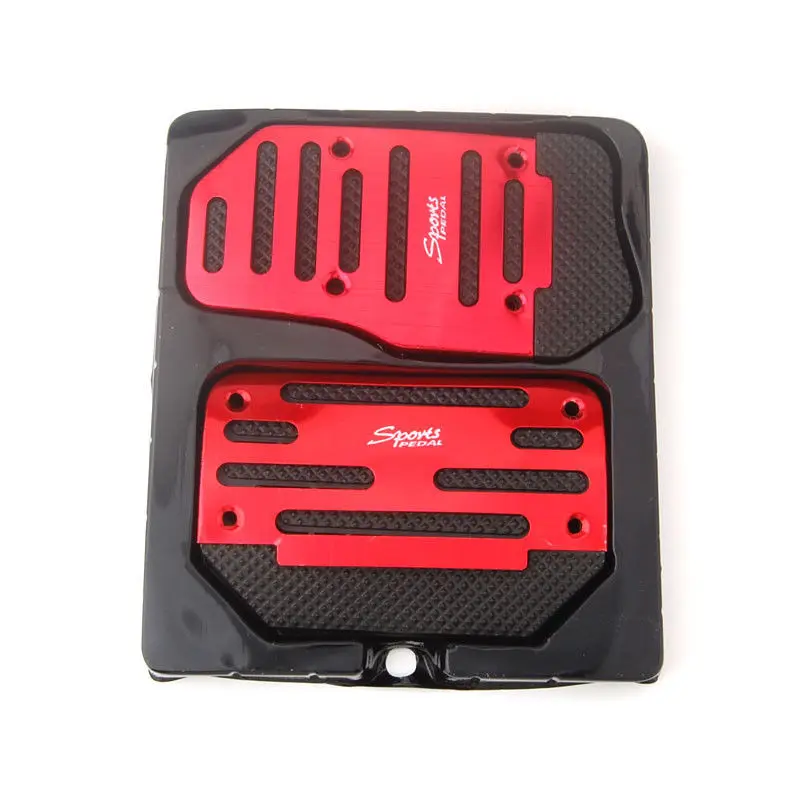 

BBQ@FUKA 2x Non-Slip Automatic Transmission Brake Clutch Accelerator Foot Pedal Cover Pad Red Fit For A4 Silverado M5 ect