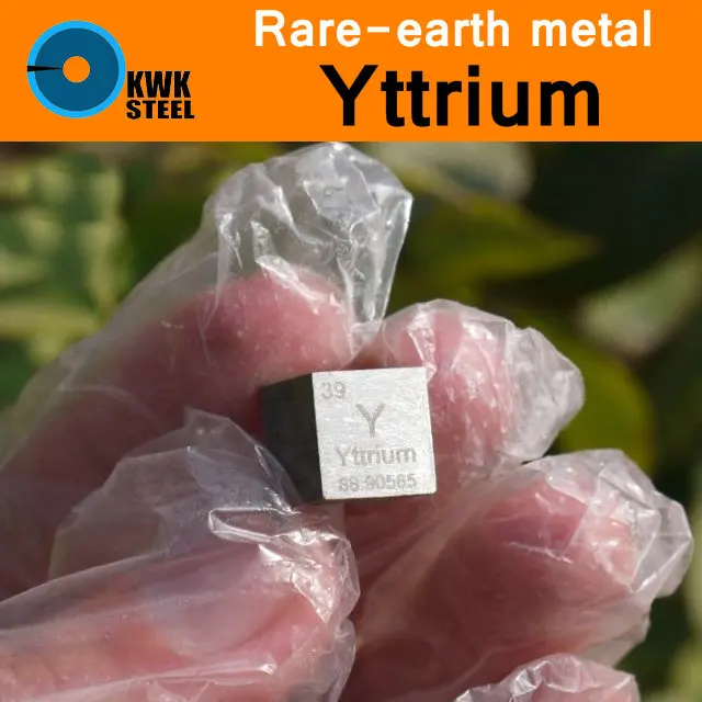 Y Yttrium Cube Coin Bulk High Pure 99.96% Periodic Table of Rare-earth Metal Elements for Research Study Education Collection