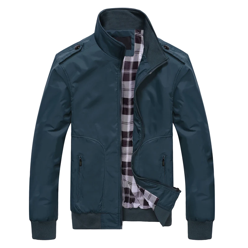 DAVYDAISY 2020 New Men Jacket L-5XL Men Spring Autumn Outerwear Mandarin Causal Fashion Male Coats Male Bomber Jackets JK103
