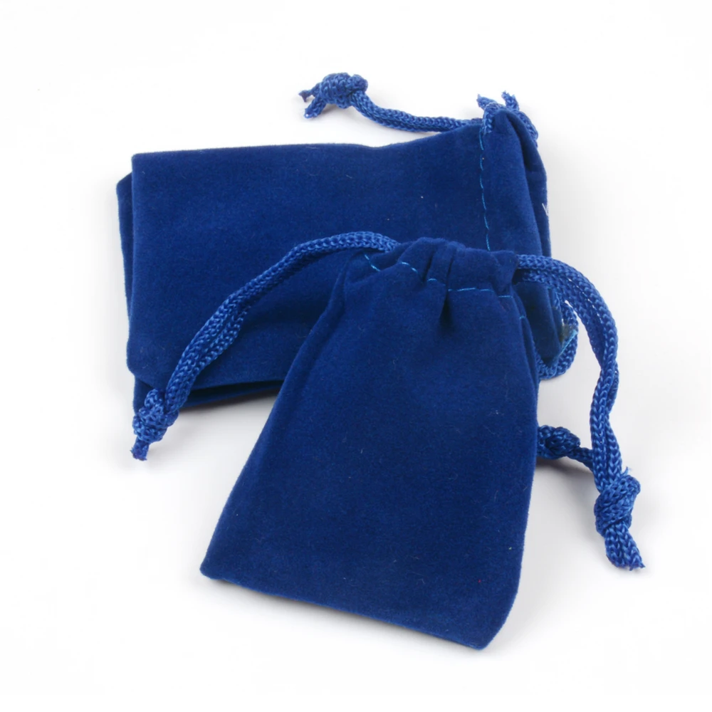 50pcs/lot 5x7cm Royal Blue Soft Velvet Bag Jewelry Package Bag Wedding Christmas Boutique Gift Headphones Bags & Pouches