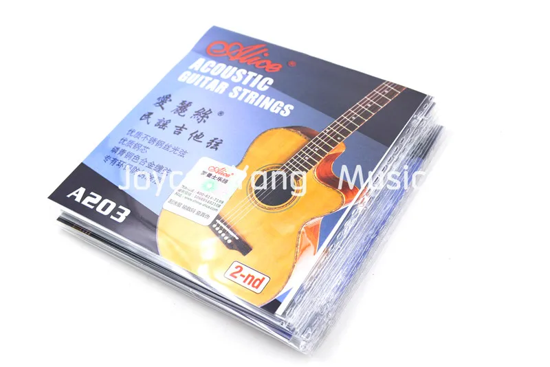 10 Pack Alice A203SL 015 Single Acoustic Guitar Strings 2nd B-2 Stainless Steel String