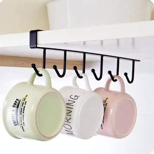 Kitchen Storage rack Wardrobe Hanging Cup Coffee Organizer Wardrobe Clothes Coat Rack Wardrobe Glass Mug Holder YH1622