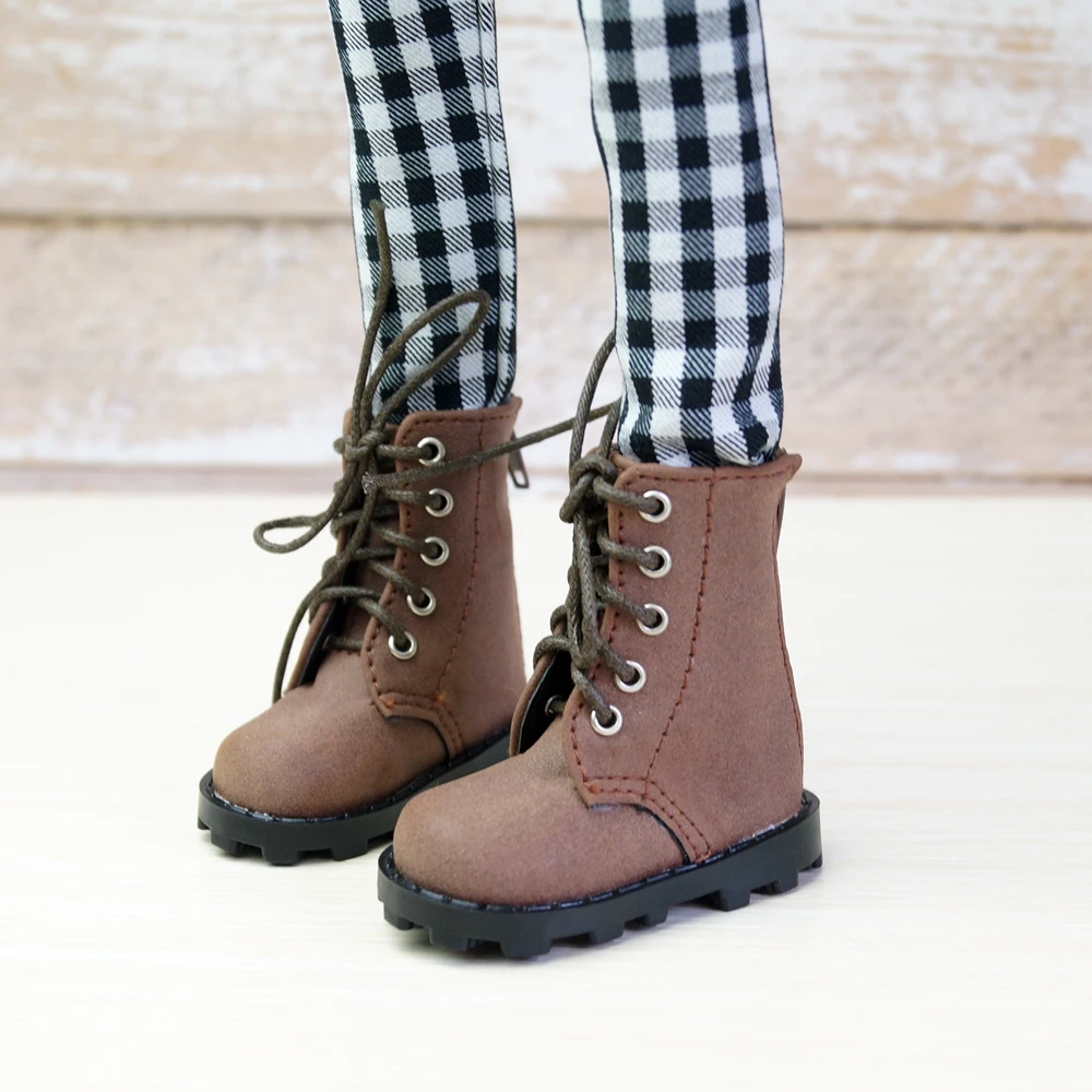 

BJD SHOES Coffee Short Boots Flates For 1/4 1/3 1/6 11" 27m Tall YOSD MSD SD DK DZ AOD DD Doll Free Shipping