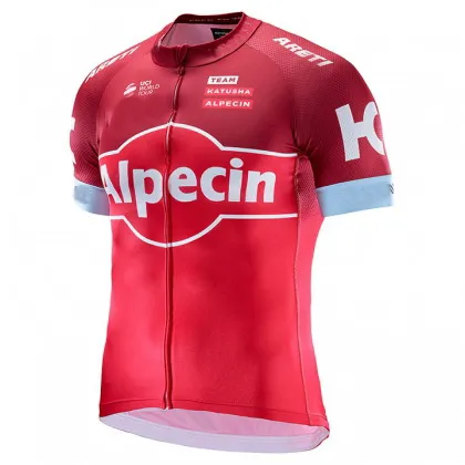 

2017 Катюша ALPECIN PRO команда доступна исключительно в красном цвете с коротким рукавом ROPA CICLISMO Велоспорт Джерси лето для катания на горном велосипеде Размер XS-4XL