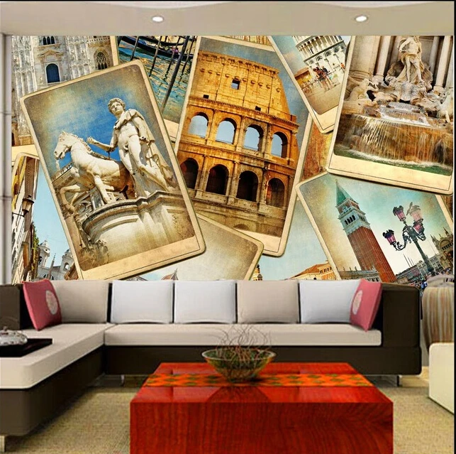 Custom photo wallpaper, European construction sites of restoring ancient ways photos for TV bedroom wall paper DE parede vinyl