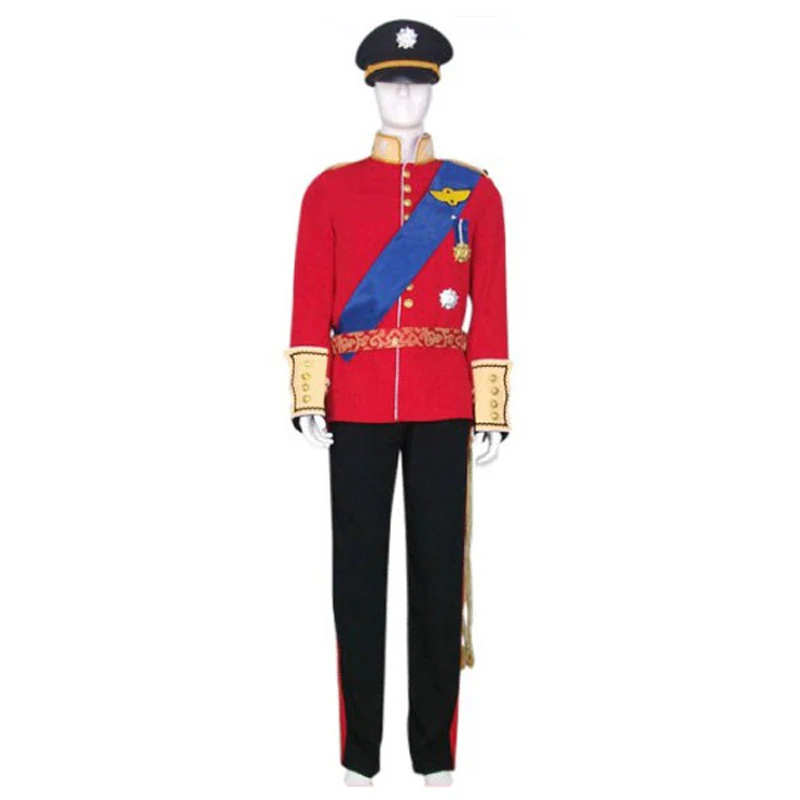 Prince William Wedding Uniform Men's Halloween Cosplay Costumes Custom-made