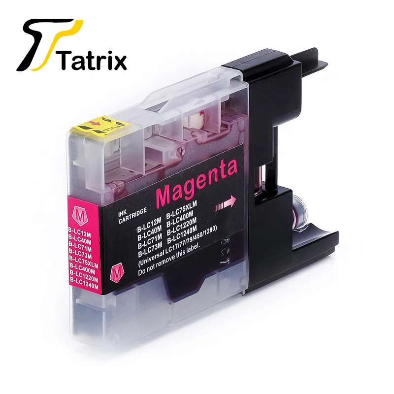 خرطوشة حبر متوافقة مع Tatrix لـ LC12 LC40 LC71 LC73 LC75 LC400 LC1220 LC1240 للطابعة Brother MFC-J6910CDW J6710CDW J840N