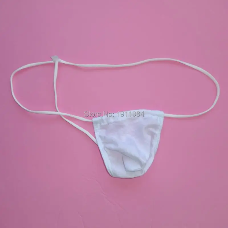 Mens string pouch thong low-waist 100% cotton thong thin soft jersey