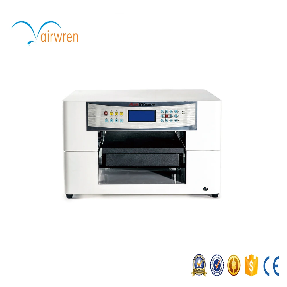 

2021 Hot Sale UV LED Flatbed Printer Print on Metal Glass Ceramic with Full Colour A3 Size Digital Inkjet UV Printing Machine