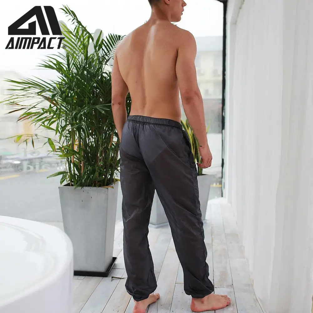 Aimpact-Pantalones transparentes para hombre, ropa ligera de secado rápido, para playa y vacaciones, DT85