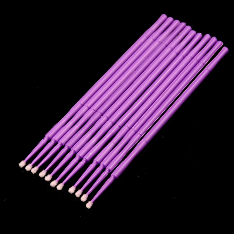 

100pcs Purple Microblading Micro Brushes Swab Lint Free Tattoo Permanent Supplies accesories