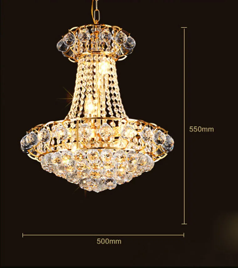 Imagem -04 - Lustre Luxuoso Dourado de Cristal Lustre para Sala de Jantar Teto Lâmpadas Suspensas Luminária para Iluminação de Casa Led Lustre Iluminação