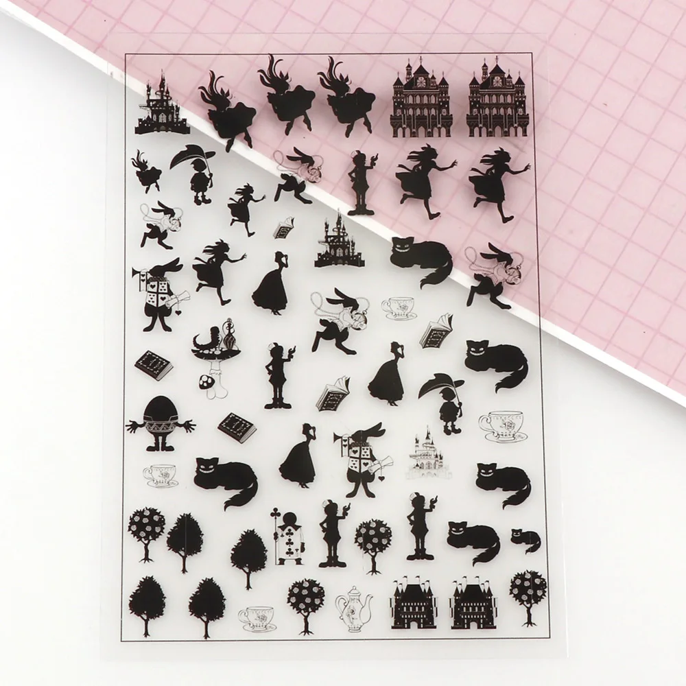 5 Vellen Gril Vogels Birdcage Stijl Scrapbooking Sticker Transparant Diy Hars Uv Mold Micro Stickers Sieraden Vulling Gereedschap