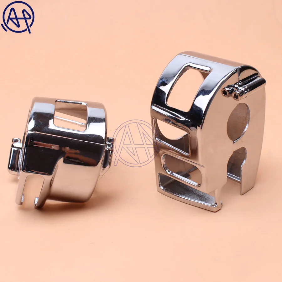 Motorcycle Handlebar Switch Housing Cover Chrome  Aluminum For Yamaha XVS V-Star 1100 Classic+Silverado/XVS1100 Clasic 99-12