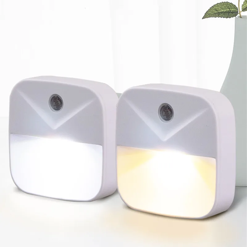 Mini Lampe Carrée avec Capteur de Lumière, Luminaire Décoratif d'Nik, Idéal pour une Chambre à Coucher, un Cadeau Romantique pour Bébé, Prise UE/US