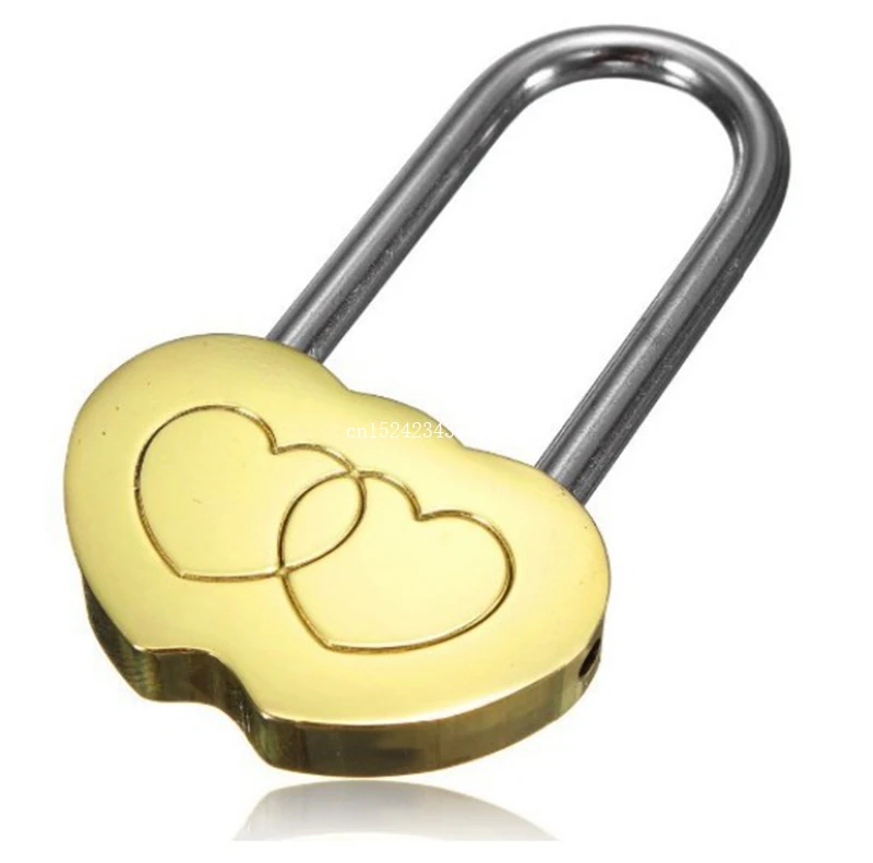 100pcs Engraved Padlock Love Heart Lock Valentine's Day Gift Double Heart Lover Locks Anniversary Day Gifts Fast Shipping