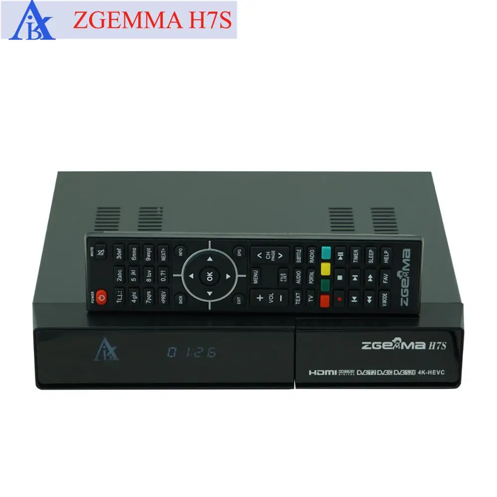 ZGEMMA H7S 4K UHD Kodi TV Box Ci+ Conax Multistream QT Stalker plug-in Decoder H.265 DVB-S2X+2*DVB-T2/C Triple Tuners