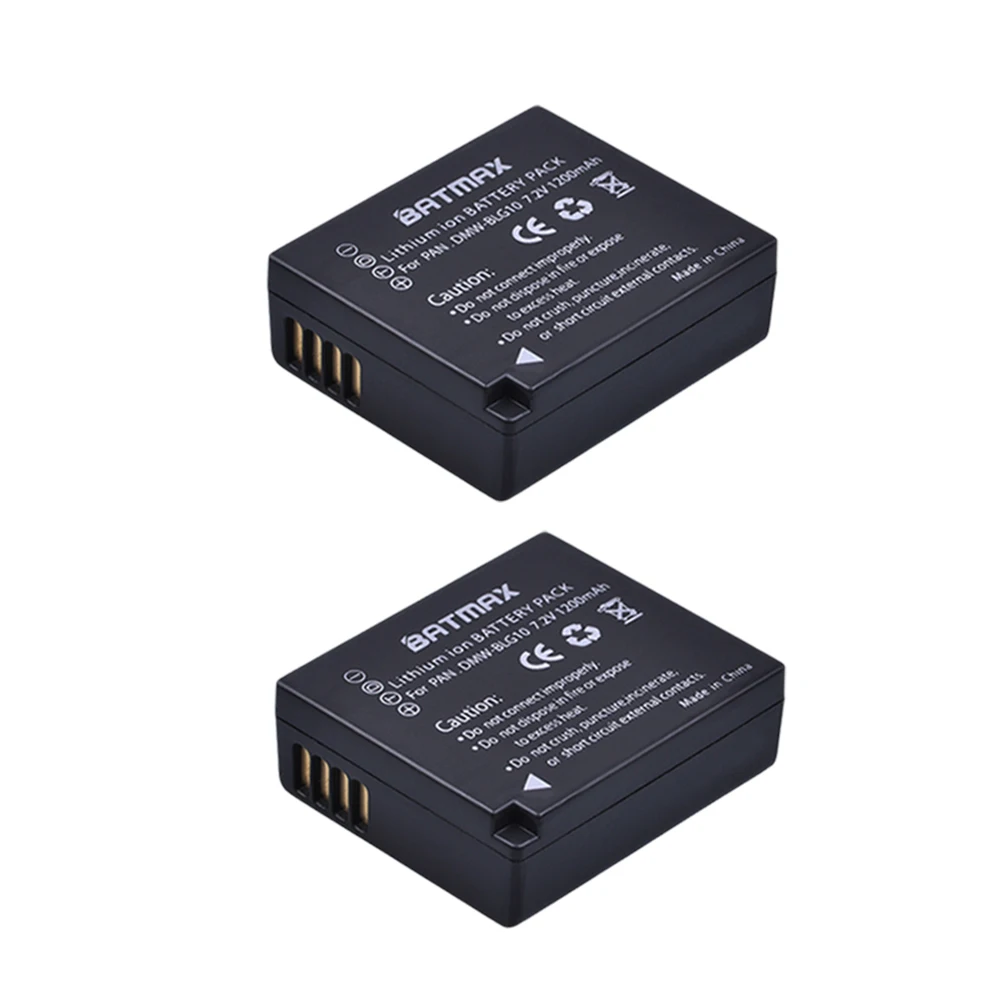 2Pcs 1200mAh DMW-BLG10 BLG10 BLG10E DMW-BLE9  Battery + LCD Dual USB Charger for Panasonic LUMIX GF5 GF6 GX7 LX100 GX80 GX85