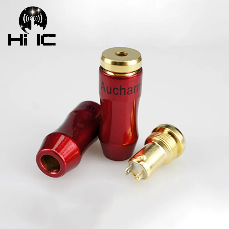 2 шт., разъём для наушников с позолоченным штекером 3,5 мм