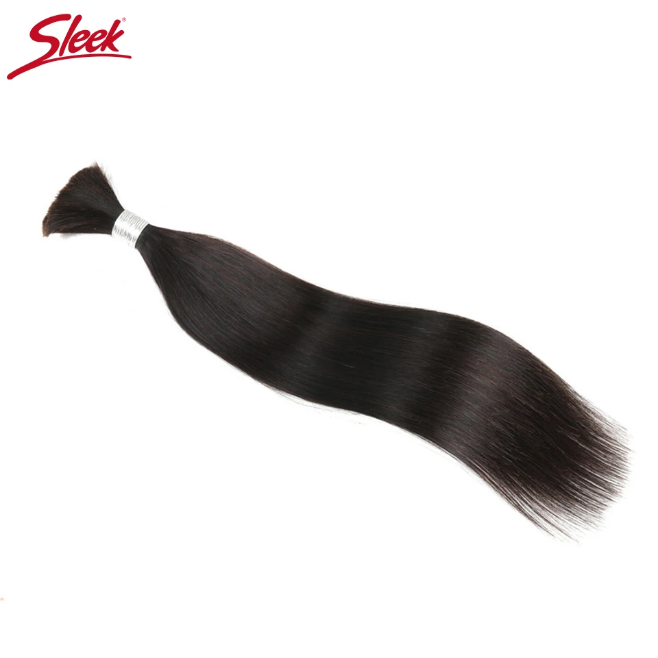 Sleek Remy Human Hair Maleisische Straight Bulk Haar Voor Vlechten In Natuurlijke Kleur 8 Tot 30 Inch Haak Vlechten Geen inslag Haar Bulk