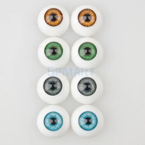 8 Pcs Half Round Hollow Acrylic Doll Dollfie Eyes Eyeballs 16mm