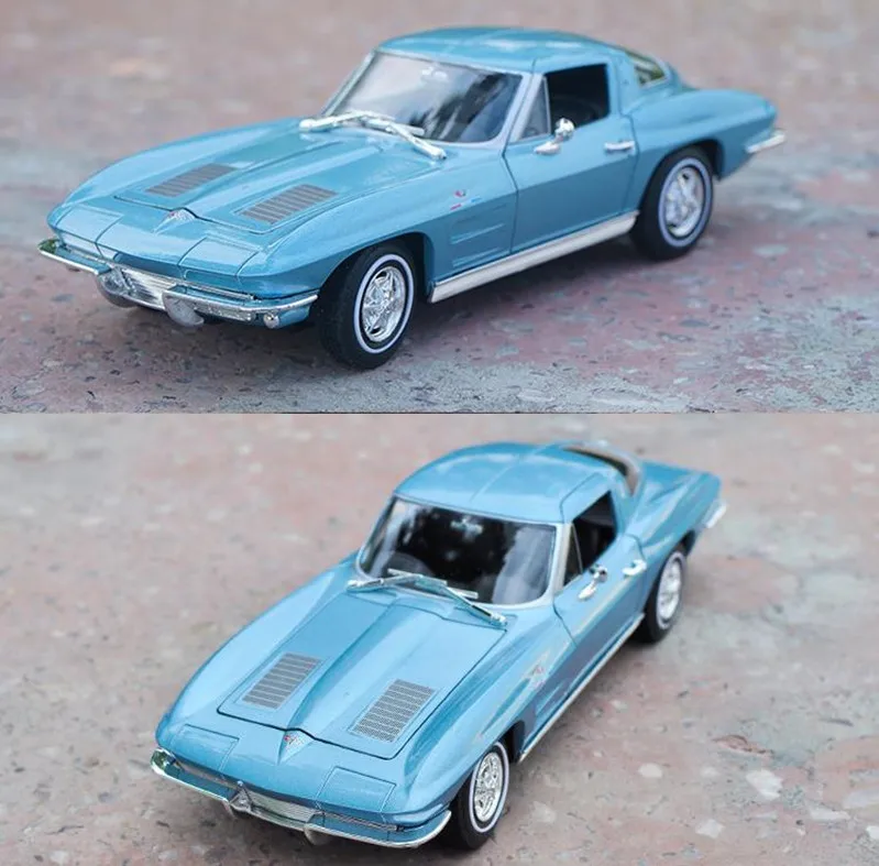 Chevrolet Corvette 1963,1: 24 hợp kim cao cấp xe mô hình, diecast kim loại mô hình toy phương tiện đi lại Bộ Sưu Tập Mô Hình, miễn phí vận chuyển