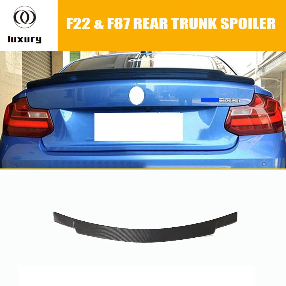 C74 Style Carbon Fiber Rear Trunk Lip Wing Spoiler for BMW F87 M2 & F22 2 Series 2014 - 2020