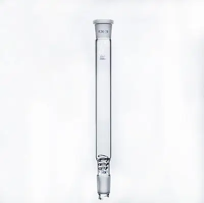 coluna de destilacao de vidro e borosilicato 200 mm conjunto com bobina espiral para laboratorio quimico 01