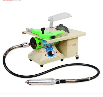 

Hot Sale Trim Saw Machine Jewelry Polishing Machine Mini Bench Lathe with 2pcs 6" Baldes and 1 Polishing Wheels