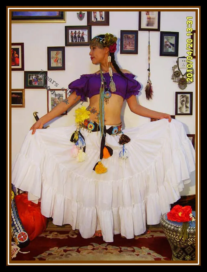 ATS BELLY DANCE Renaissance Pirate Wench Gypsy Fairy Costume Peasant Crop Top Tribal Choli T06-T10