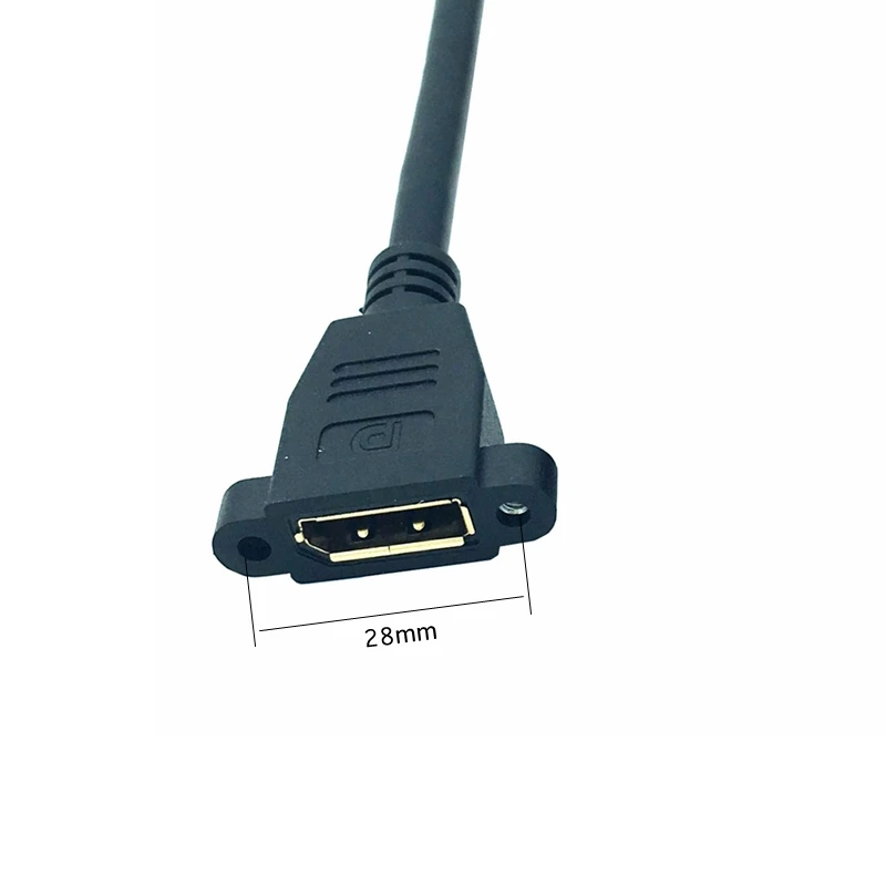 DP DisplayPort Женский к женскому удлинителю порт дисплея Женский Удлинительный кабель с винт крепления панели 30 см 2K * 4K @ 60Hz