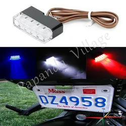 Motorcycle Mini License Plate Light Universal Motorbike LED Bulb Turn Signals Indicators Blinker DRL Tail Brake Stop Light 5 Led
