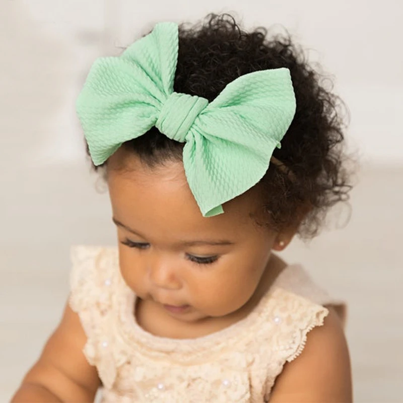 

Baby Headband Girl Bow Hairbands Kids Hair Accessories Toddler Elastic Nylon Band Infant Headwear Newborn Photography Props