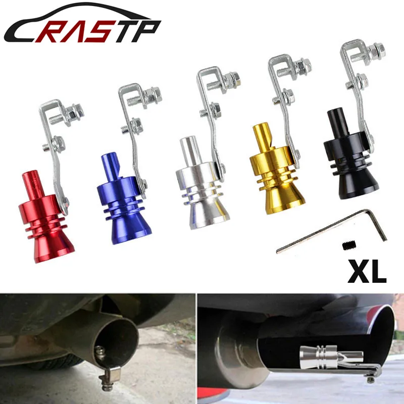 

Universal Vehicle Exhaust End Tip Turbo Sound Exhaust Muffler Pipe Whistle Light Weight Material Size XL RS-TUR006-XL