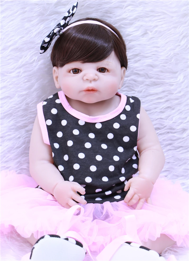 

22" bebe princess reborn bonecas full body silicone reborn dollscreative child gift dolls alive bonecas brinquedos