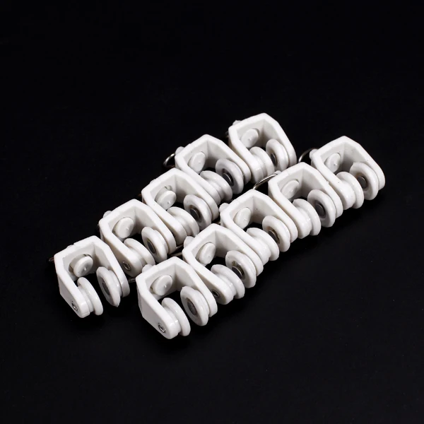 10Pcs Curtain Track Rail Slide Runners with Eyelet for Rail Thickess Curtain Rail Accessories,  4mm