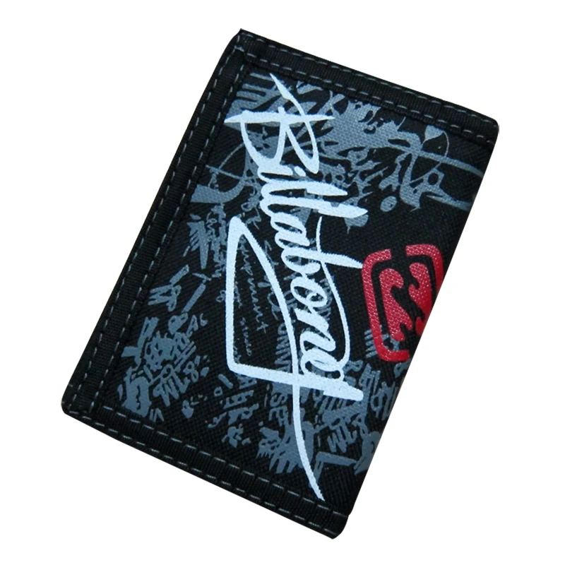 

Creative Writing Graffiti Canvas Student Wallet Zipper Short Design Magic Multifunctional 3 Fold Men Purse 12*8.5cm 106