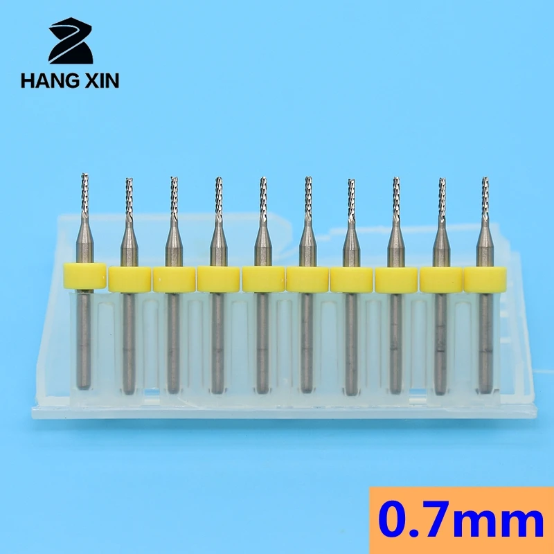 

0.7mm 10PCS PCB Carbide Tools CNC Cutting Bits Millinging Cutters Kit for Engraving drill bit CNC router tool