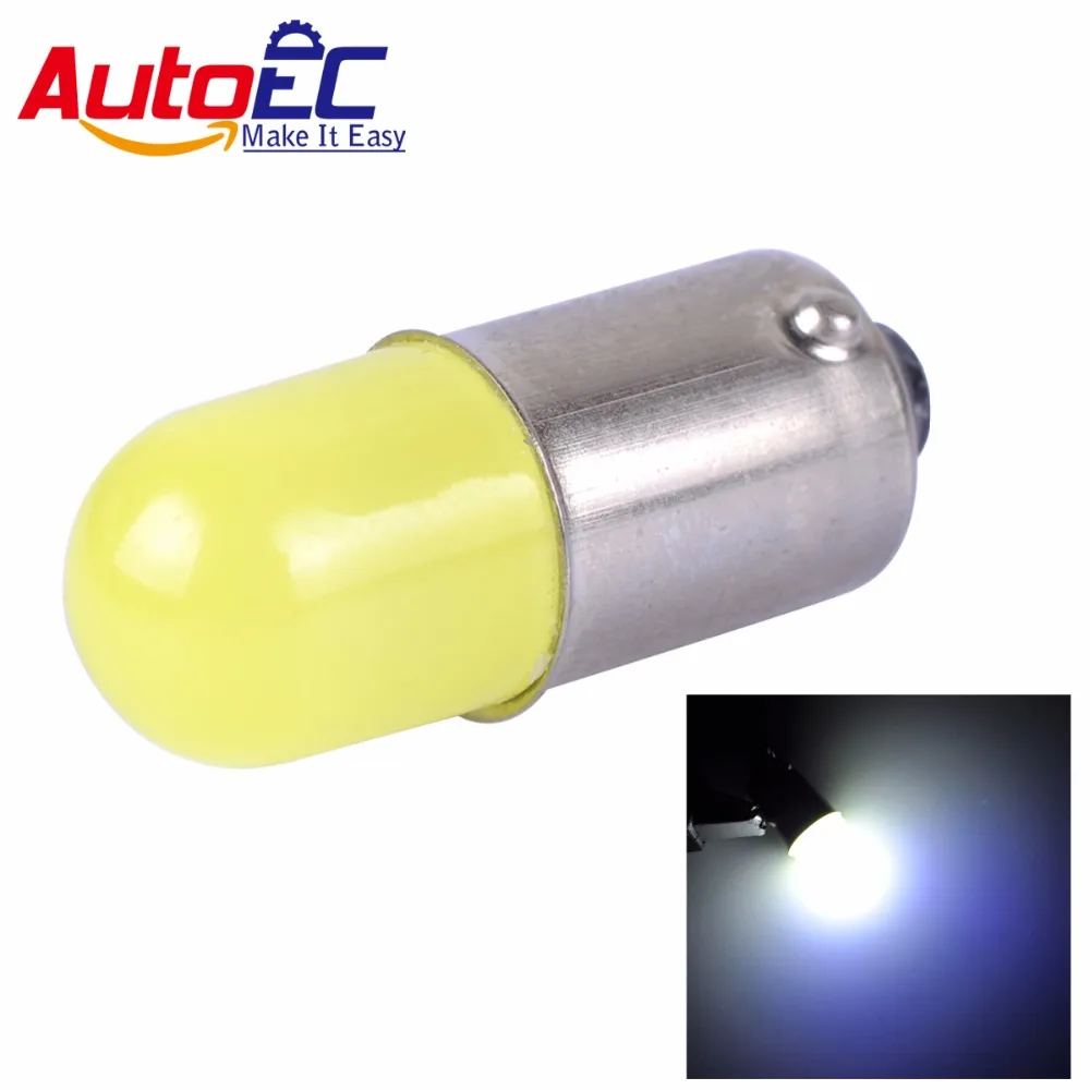 

AutoEC 100X T11 363 BA9S COB Round 3D Led T4W 1 SMD Car License Plate Light Turn Signal Bulb Parking Light Door Lamp White #LG19