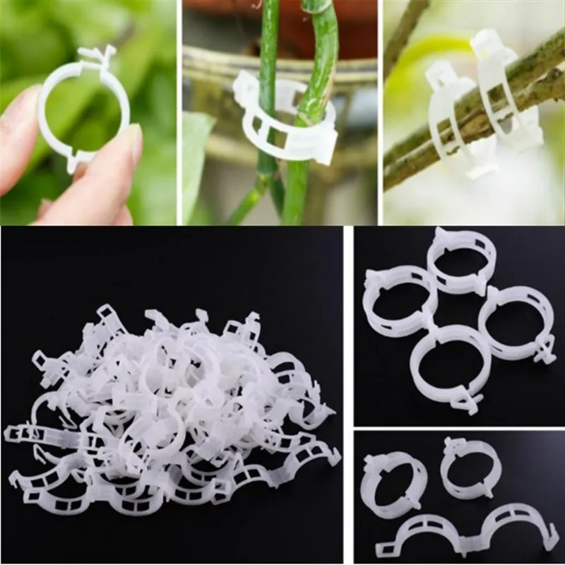 50Pcs Plant Support Garden Clips for Vine Vegetables Tomato Trellis Clips Makes Garden Vegetables to Grow Upright and Healthier