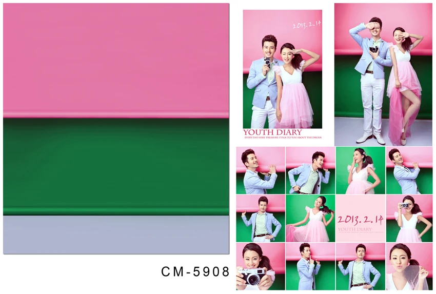 

10x10FT Hot Pink Dark Green Grey Wall Cardboard Rolls Portrait Custom Photography Studio Backdrops Backgrounds Vinyl 3x3m