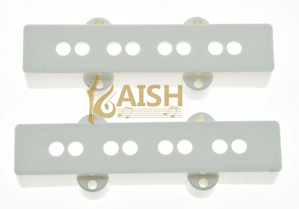 KAISH Set of 2 White Jazz J Bass 4 String Pickup Covers Neck and Bridge Cover