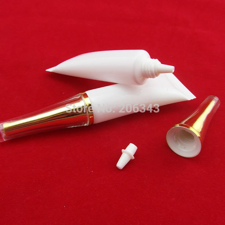 

10ml white soft tube with gold acrylic lid EYE CREAM TUBE