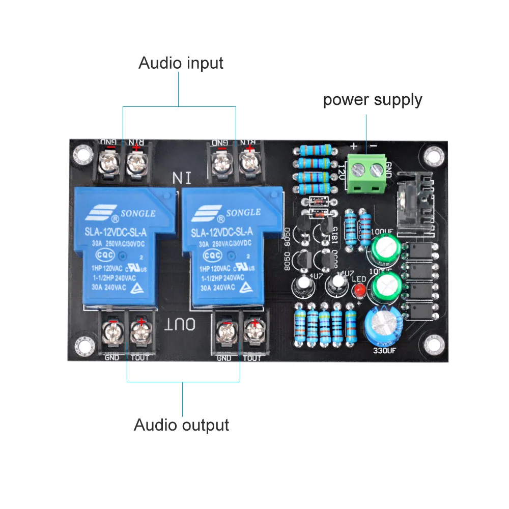 AIYIMA-Kit De Placa De Proteção Para Amplificador De Carro, Peças Do Kit DIY, Desempenho Confiável, 2 Canais, Alta Potência, 2.0