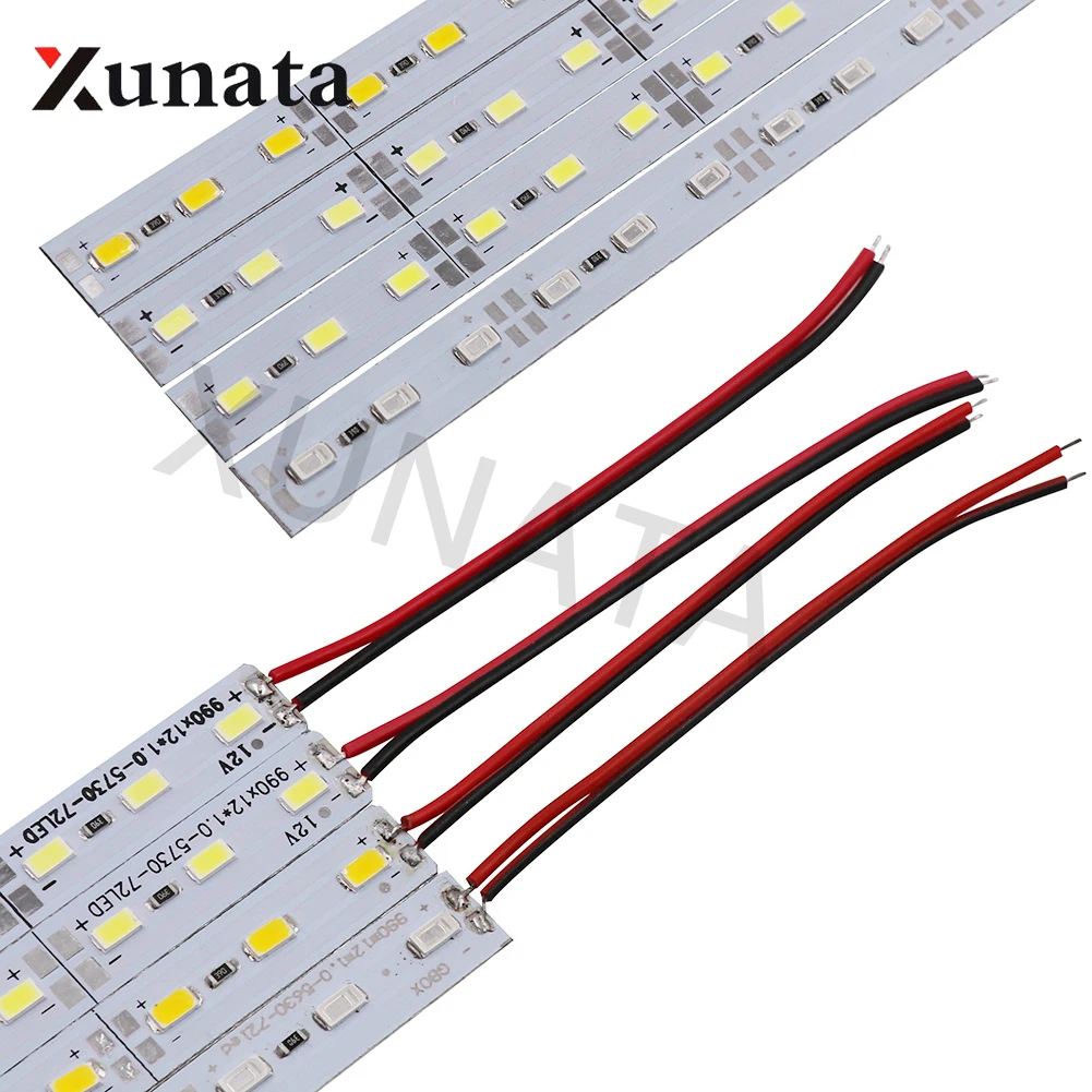 

5/10/20pcs DC 12V 0.25M/0.5m White/Warm White/Red/Green/Blue Aluminum LED Bar 5730 5630 Hard Strip Light