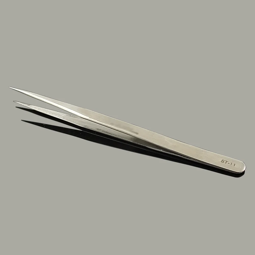 WREOW Precision แหนบสแตนเลส Watchmaker Eyebrow Hyper fine Tweezer Anti Static Pick - up High Precision Repair เครื่องมือ