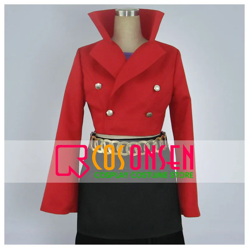 

COSPLAYONSEN The Melancholy of Haruhi Suzumiya Yuki Nagato Cosplay Costume Red Black Color